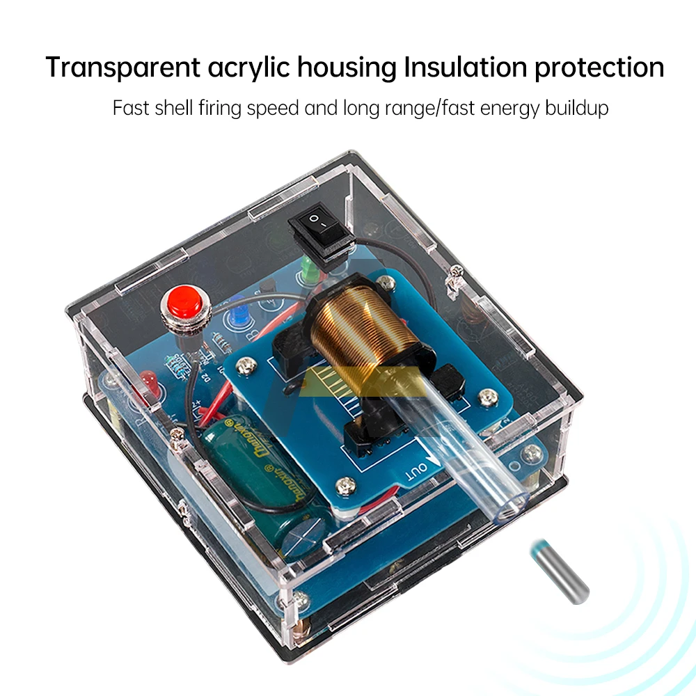 Electric Magnetic Transmitter DIY Electronics Kit Mini Voltage Converter Module Electromagnetic Launcher Soldering Projects Kits