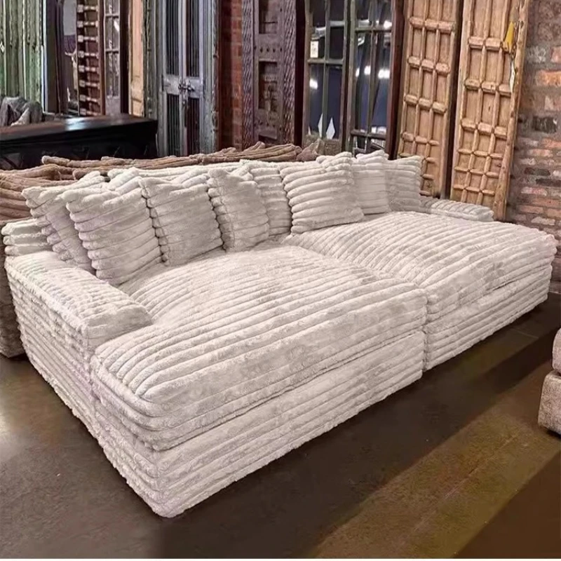 Vacuum compression modern simple tofu block sofa small apartment living room retro straight row roll bag square