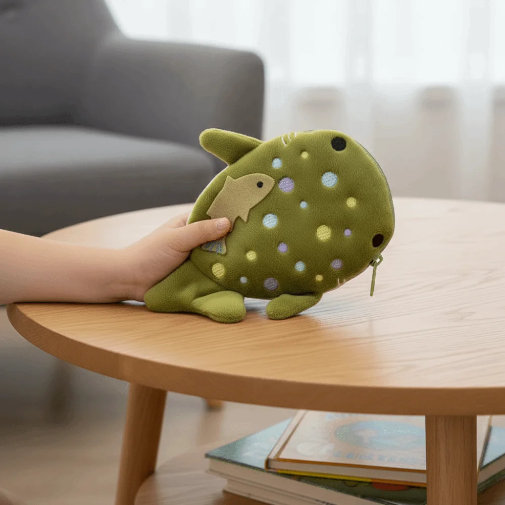 

Cartoon Shark Whale Shark Coin Purse Bag Pendant Animal Shark Wallet Zipper Creative Coin Bag Earphone Bag Accessories