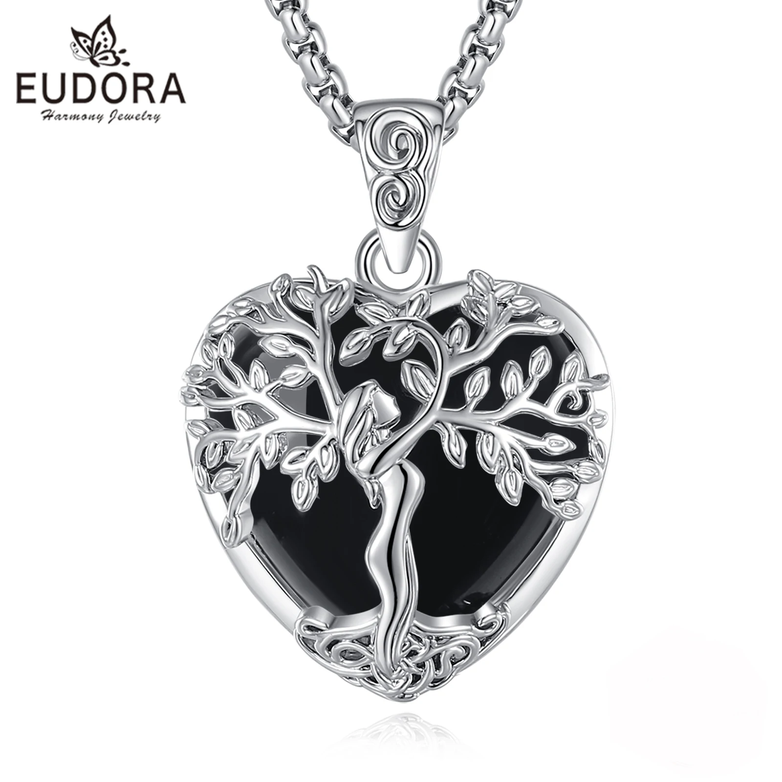 يودورا شجرة الحياة سبج قلادة الطاقة شفاء حجر كريستال قلادة المجوهرات الروحية التأمل هدية للنساء الرجال