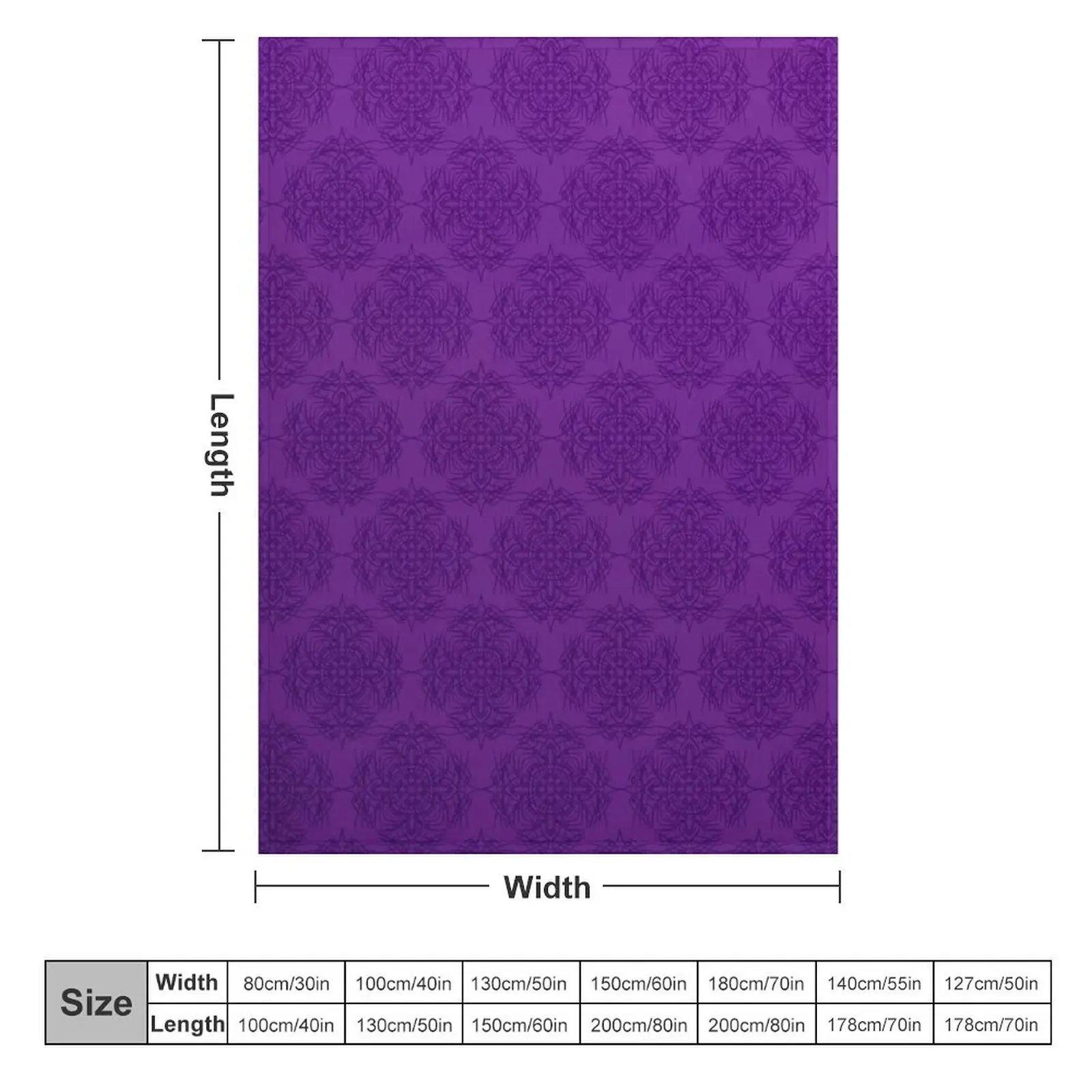 Purple Hex Abstract Pattern Throw Blanket Cute Fashion Sofas Blankets