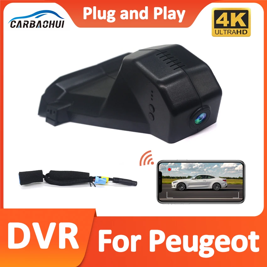 

4K HD WIFi Car DVR Video Recorder Dash Cam For Peugeot 3008 4008 5008 DS4 DS5 DS5LS DS6 DS7 DS9 Citroen C2 C3 C4 C5 C6 DashCam