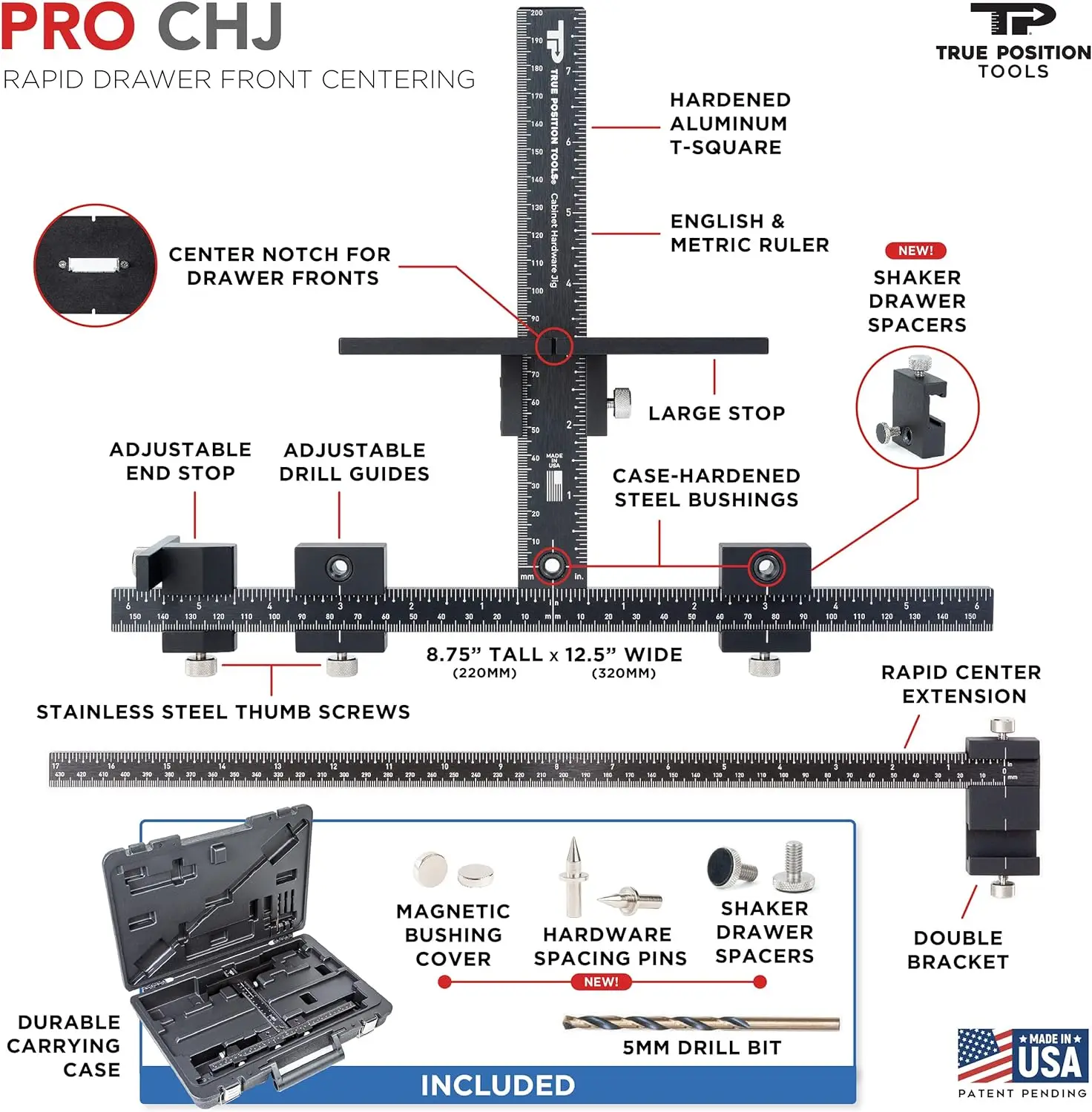 True Position Tools PRO Cabinet Hardware Jig-Install, MELFront Foy, lèvent plus rapides