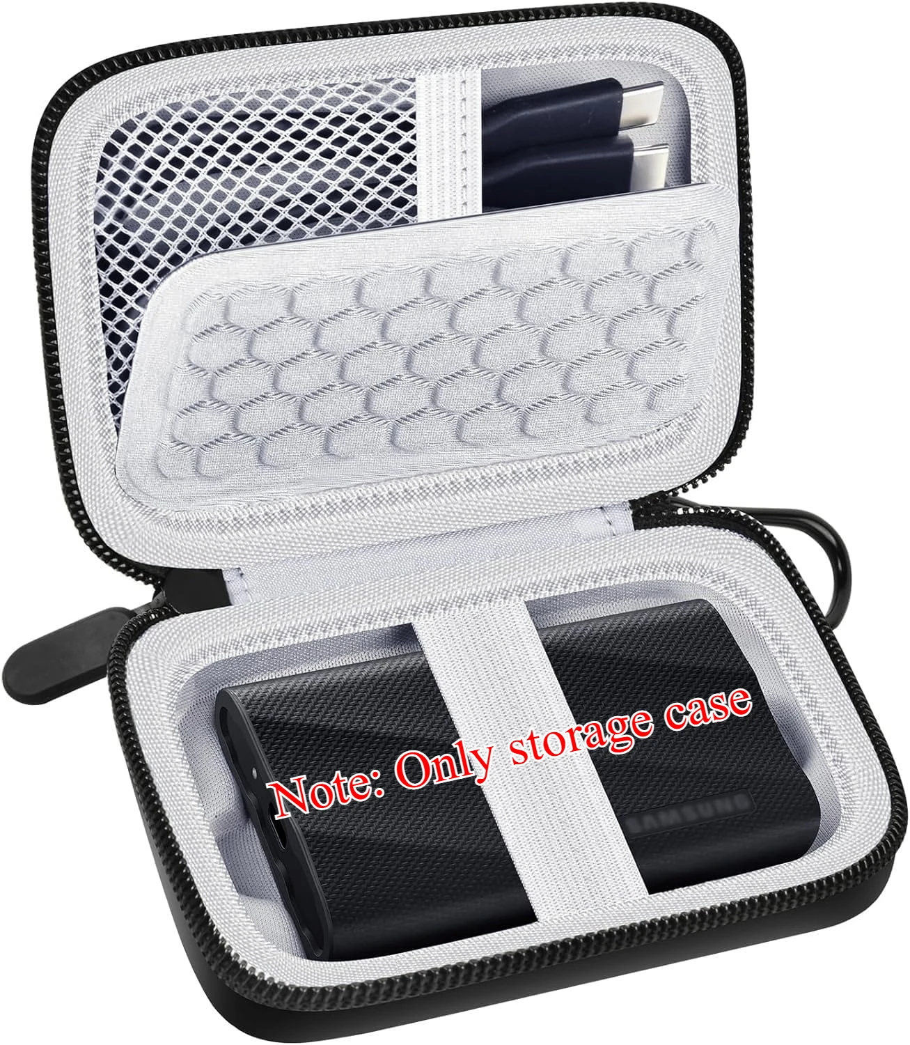 （CASE ONLY)Carrying Case Compatible with Samsung T9 Portable SSD 4TB 2TB 1TB,USB External Solid State Hard  Fits for USB Cable