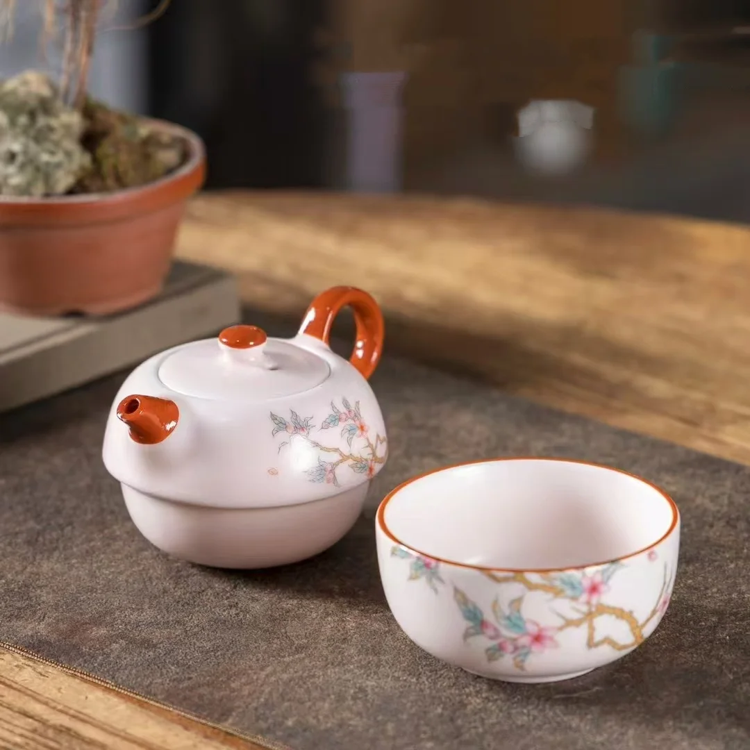 Чашка Fenru Kuaike, китайский дорожный чайный сервиз, автомобильный портативный горшок с ручной оббивкой, новый простой одиночный дорожный чайник