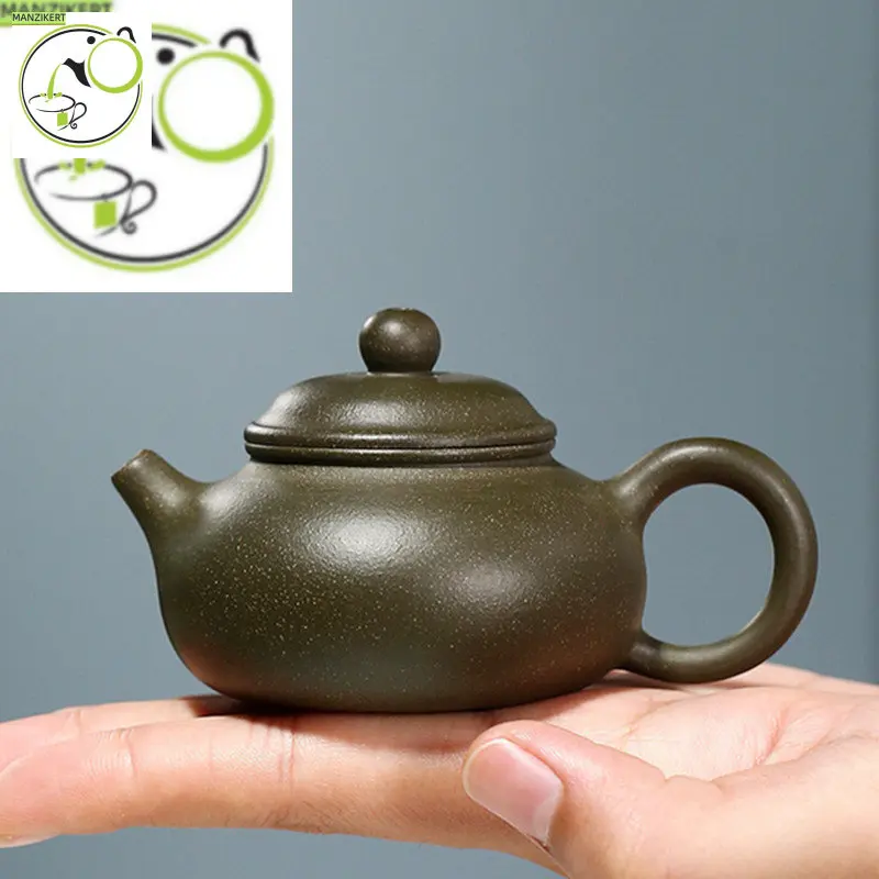 

Yixing Boutique Handmade Tea Pots Purple Clay Teapot Raw Ore Green Bean Mud Kettle Home Teaware Chinese Tea Ceremony Gifts 90ml