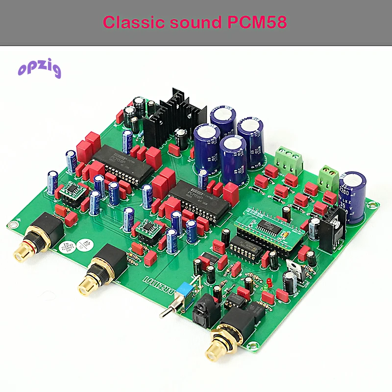 

opzig PCM58 18BIT decoding board DAC DIY decoder Classic Good sound audio amplifier decoding module fiber coaxial input