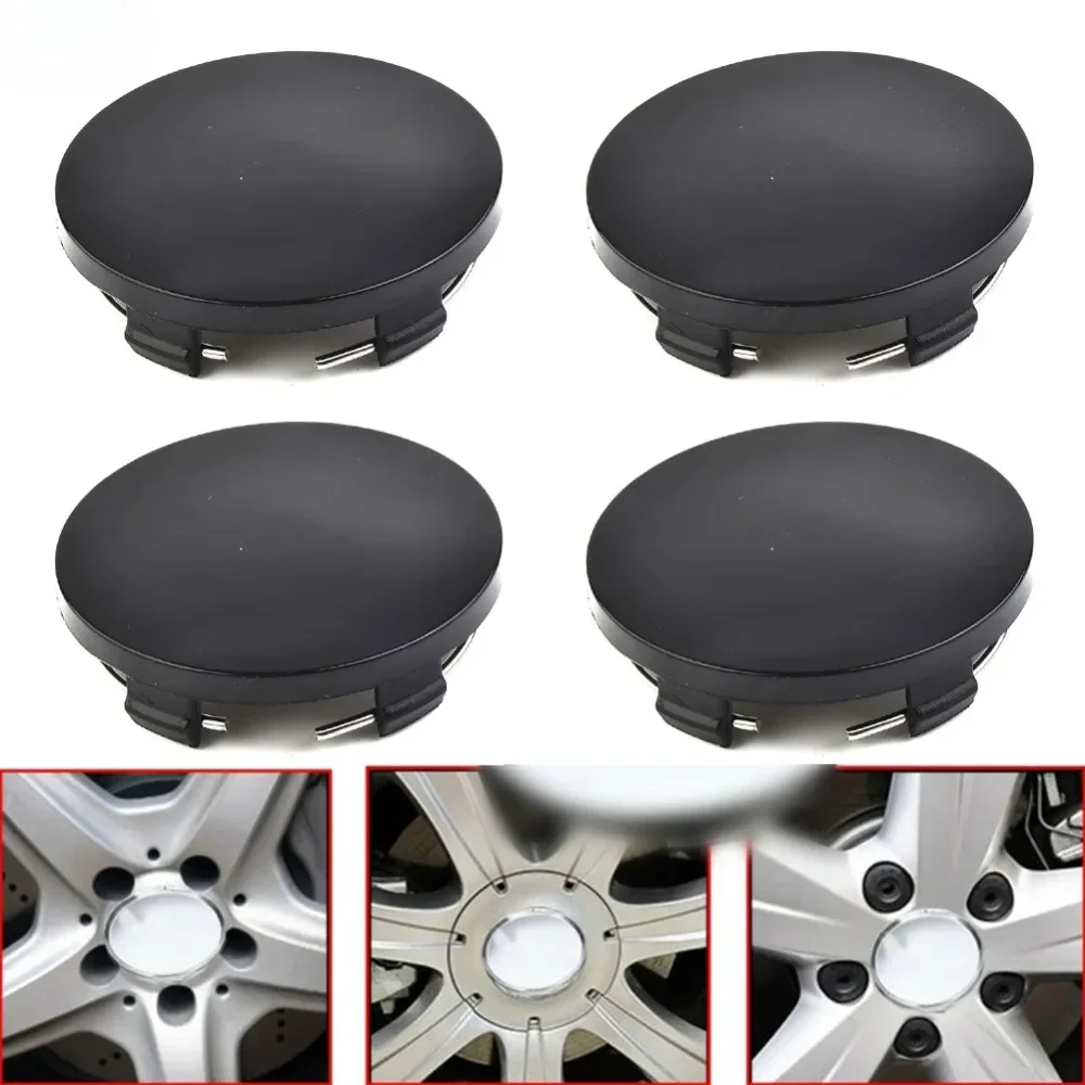 4Pcs 60mm ABS Black / Silver Universal Car Wheel Hub Center Cap Cover For Most Cars Trucks Wheels Tires & Parts Wear Parts