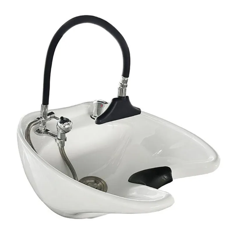 

Ceramic basin water circulation head treatment sprayer salon shampoo punch basin plus waterfall shower