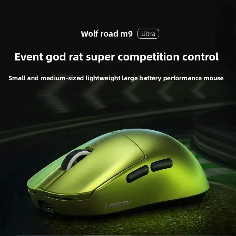 Langtu M9 Pro/M9ultra Wireless Mouse Three Mode PAW3950/3395 Sensor Ergonomics Lightweight E-sports Gaming Mouse