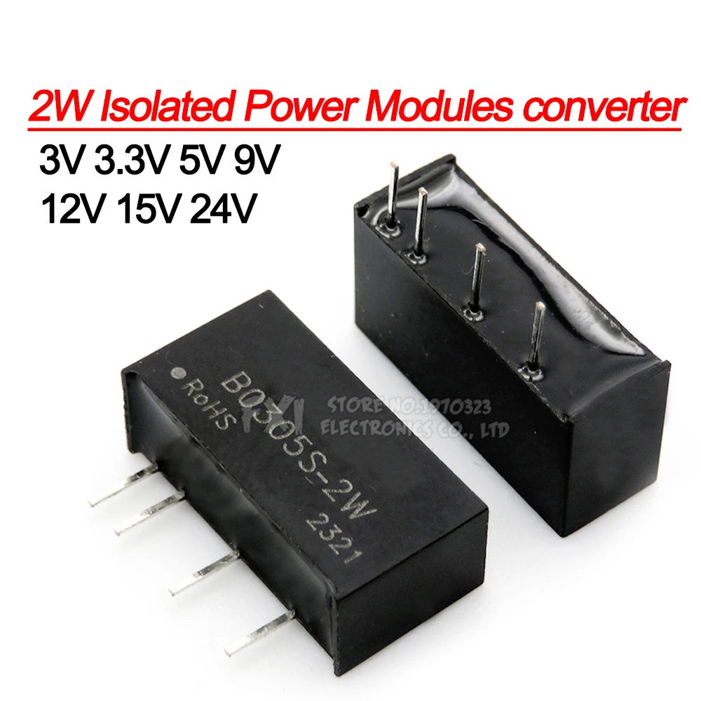 DIP4 Isolated Power Modules converter 2W ibuw B0505S-2W B1205S-2W B1212S-2W B2405S-2W B0505S-2W B1212S-2W B1205S-2W B2405S-2W