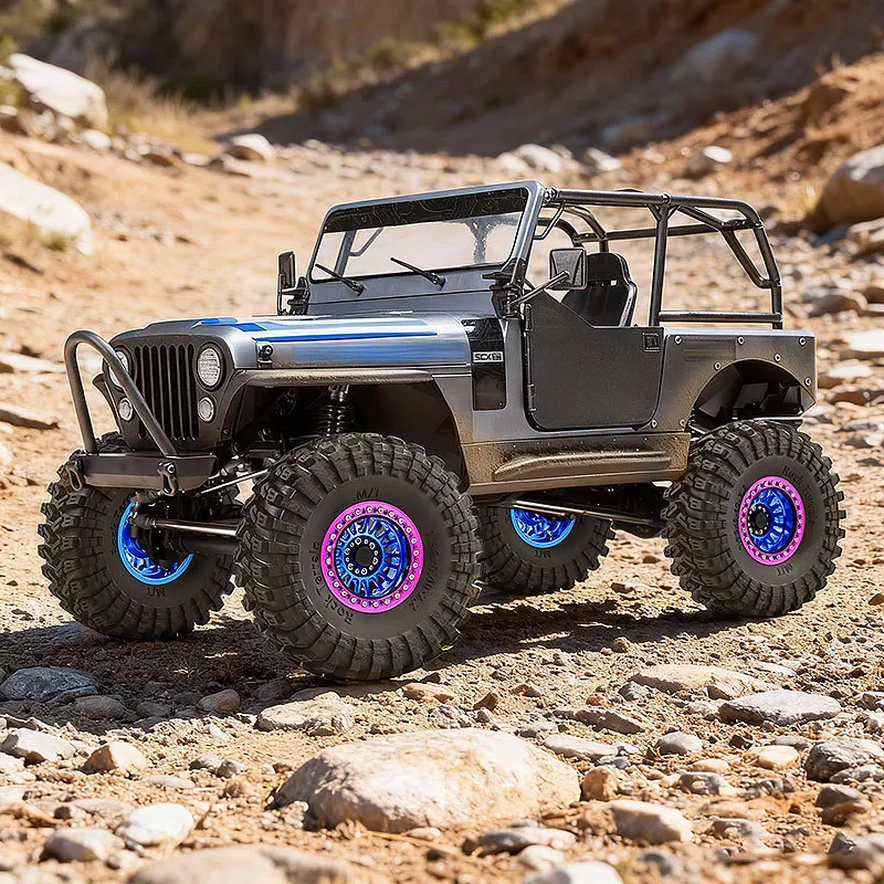 137MM Tires Metal Beadlock Wheel Rim Rubber Tire for CROSS YK TRX4 SCX10 1/8 H8H Upgrade Parts Rc Crawler Car