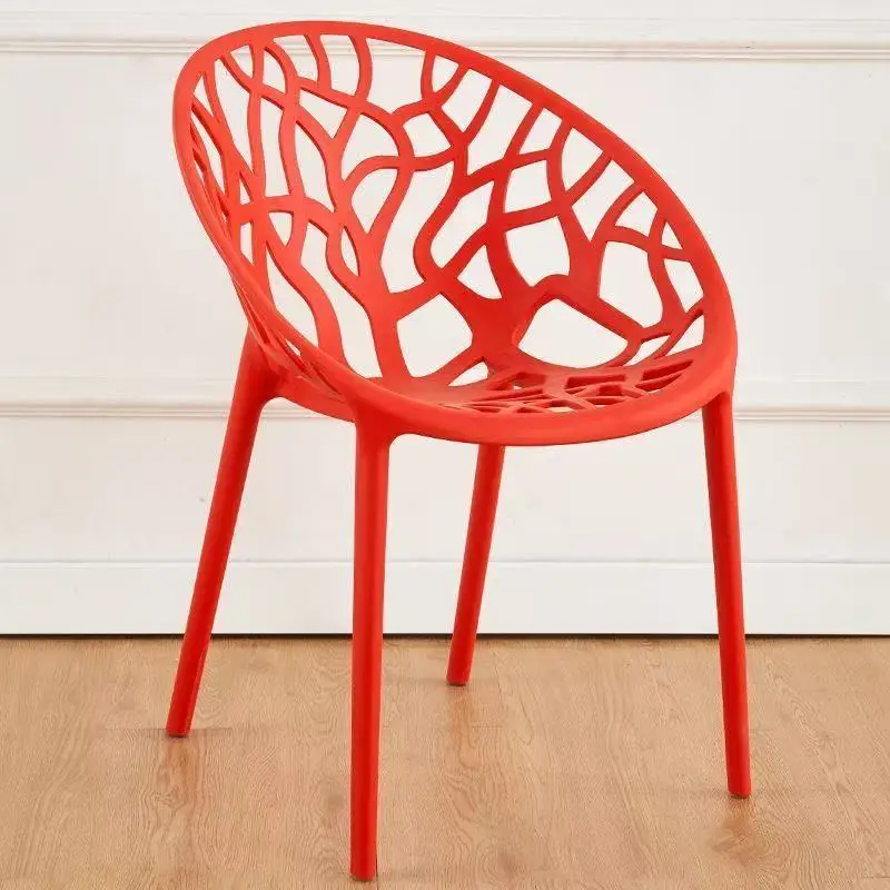 #Modern Colorful Garden Chairs , Dining Table Chairs, Coffee Shop Balconies, Creative Leisure   Chairs, Stackable with Armrests