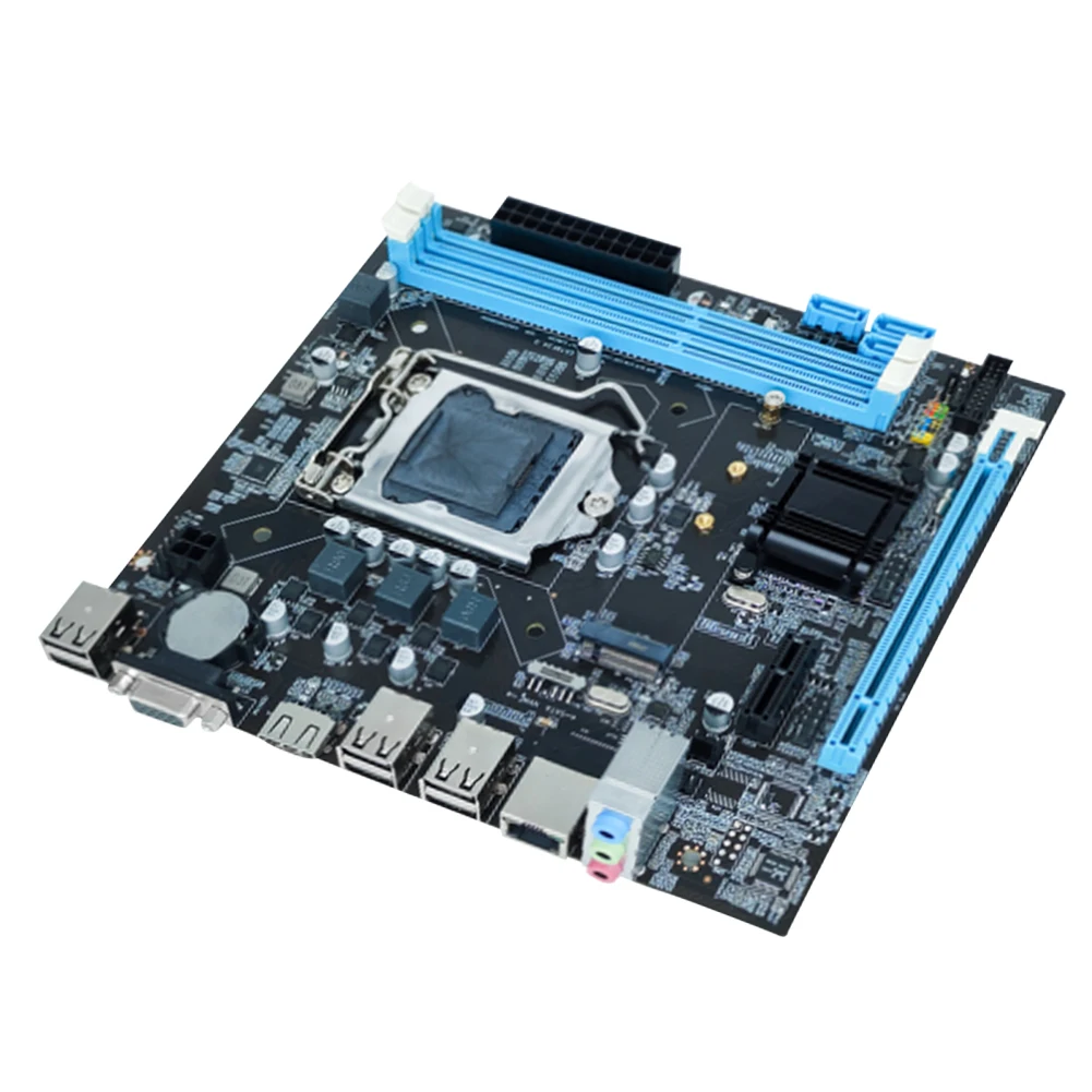 H61 placa-mãe lga1155 soquete i3/i5/i7 cpu computador mainboard 4 x sata 2.0 realtek 10/100 mbps lan integrado 2 x ddr3
