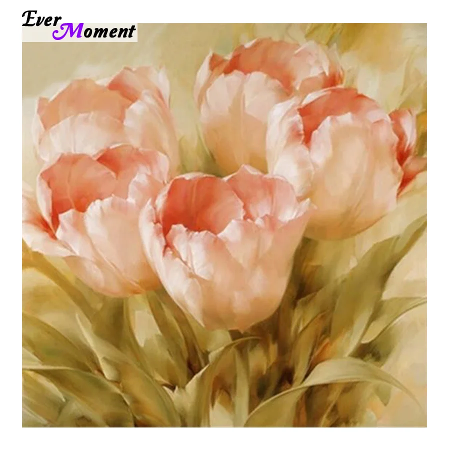 

Tulip flower Needlework 5d DIY diamond painting mosaic Home decoration Cross Stitch square full diamond embroidery floral ASF213