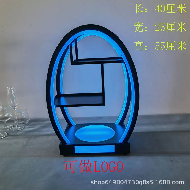 

Bar KTV egg-shaped luminous fruit plate stainless steel creative fruit plate luminous three-layer fruit plate LED charging snack