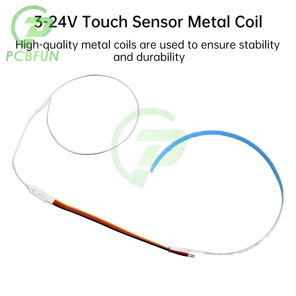 DIY Luminous Touch River Tischmodul-Kit – LED-Treiber-Lichtleiste mit 3–24 V Touch-Sensor, Metallspule für Heimdekoration