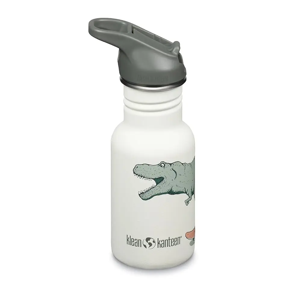 

12 oz Classic Kid's Water Bottle with Flip Seal Sport Cap & Straw - 100% Leakproof Cap - Durable Stainless Steel Material -