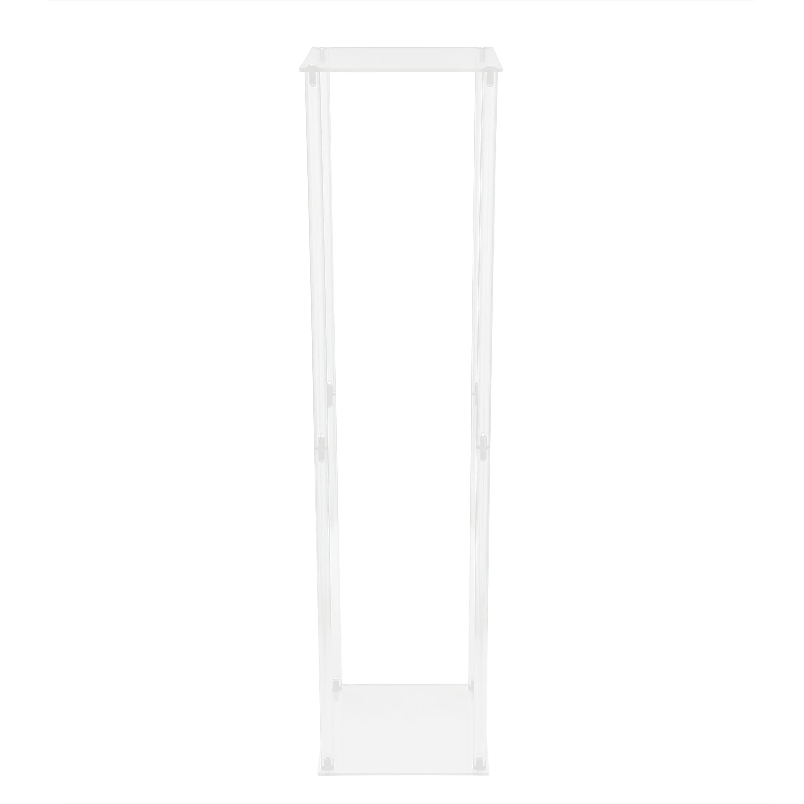 Clear Rectangular Modern Acrylic, 201 Stainless Steel Wedding Geometric Flower Vase Column Stand ，Wedding Flower Stand