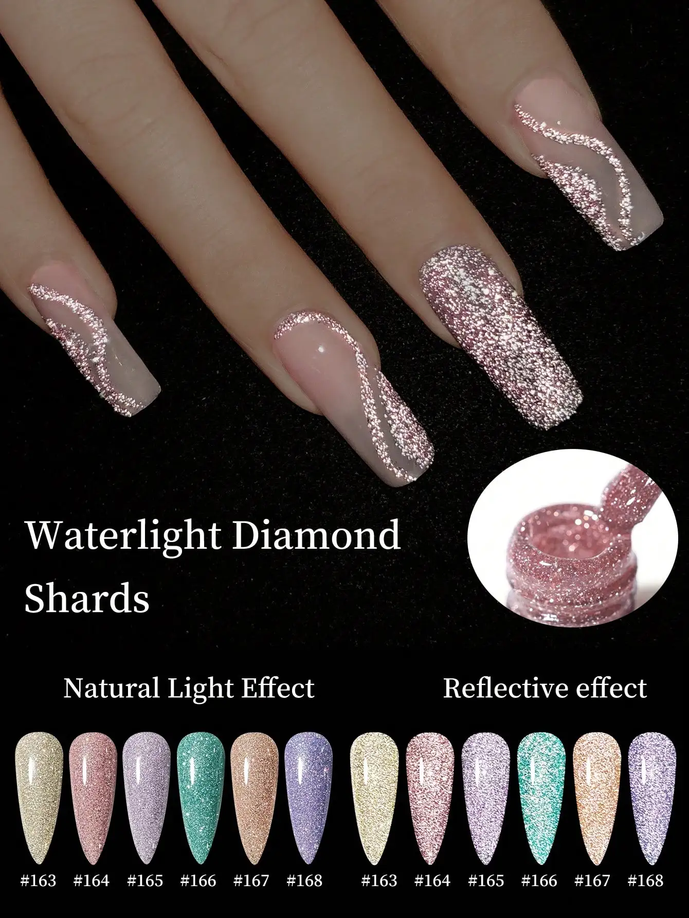 Smalto per unghie gel tritato con luce d'acqua da 15 ml, gel per unghie Soaking UV LED, semipermanente, gel per nail art di qualità salone fai da te