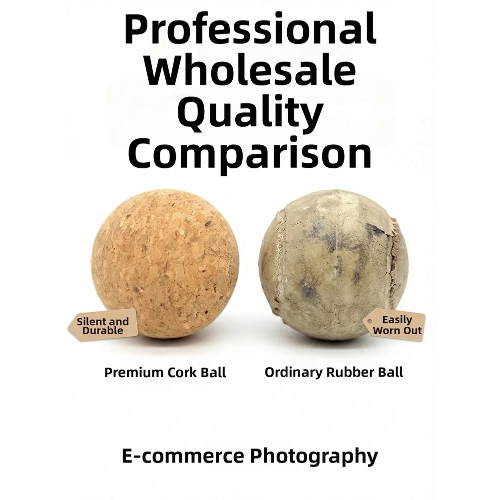6pcs Table Soccer Balls Made Of Natural Agglomerate Cork 36 40 45 50mm For Table Football Tables With Low Noise
