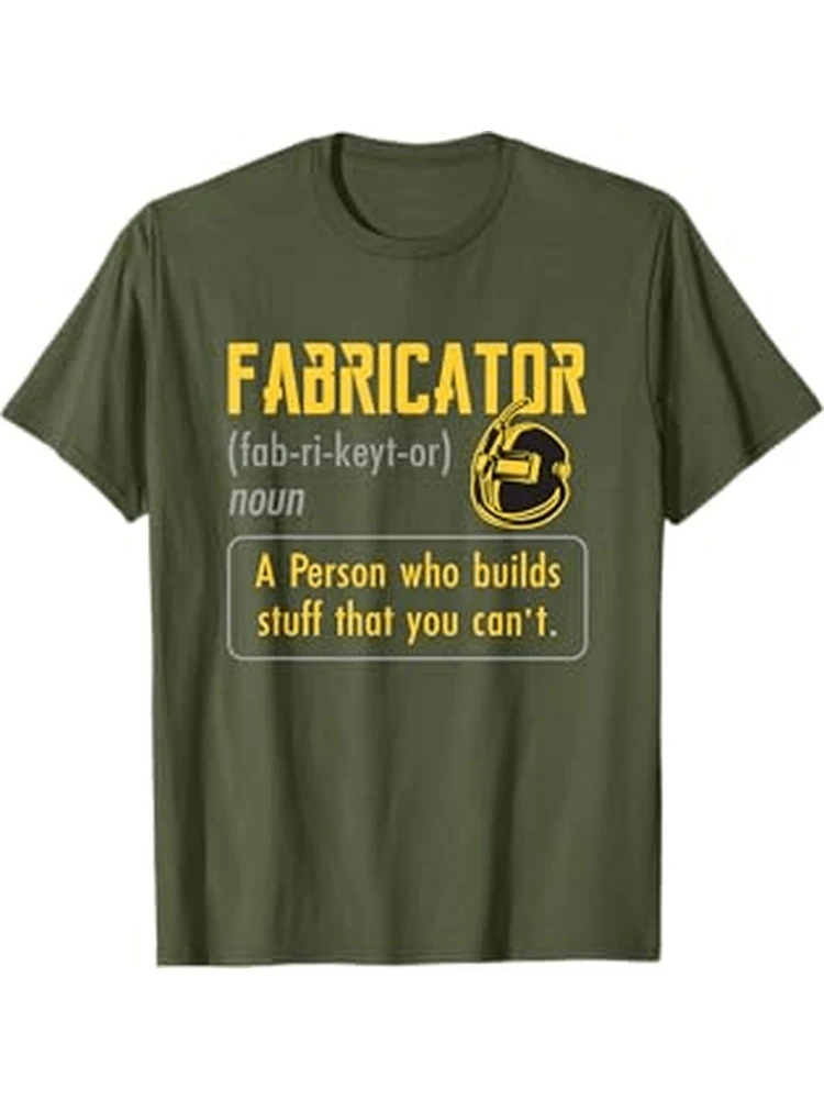 

Fabricator Welder Definition Technicianspattern design-100% cotton summer O-neck short sleeve casual printed men's T-shirt.