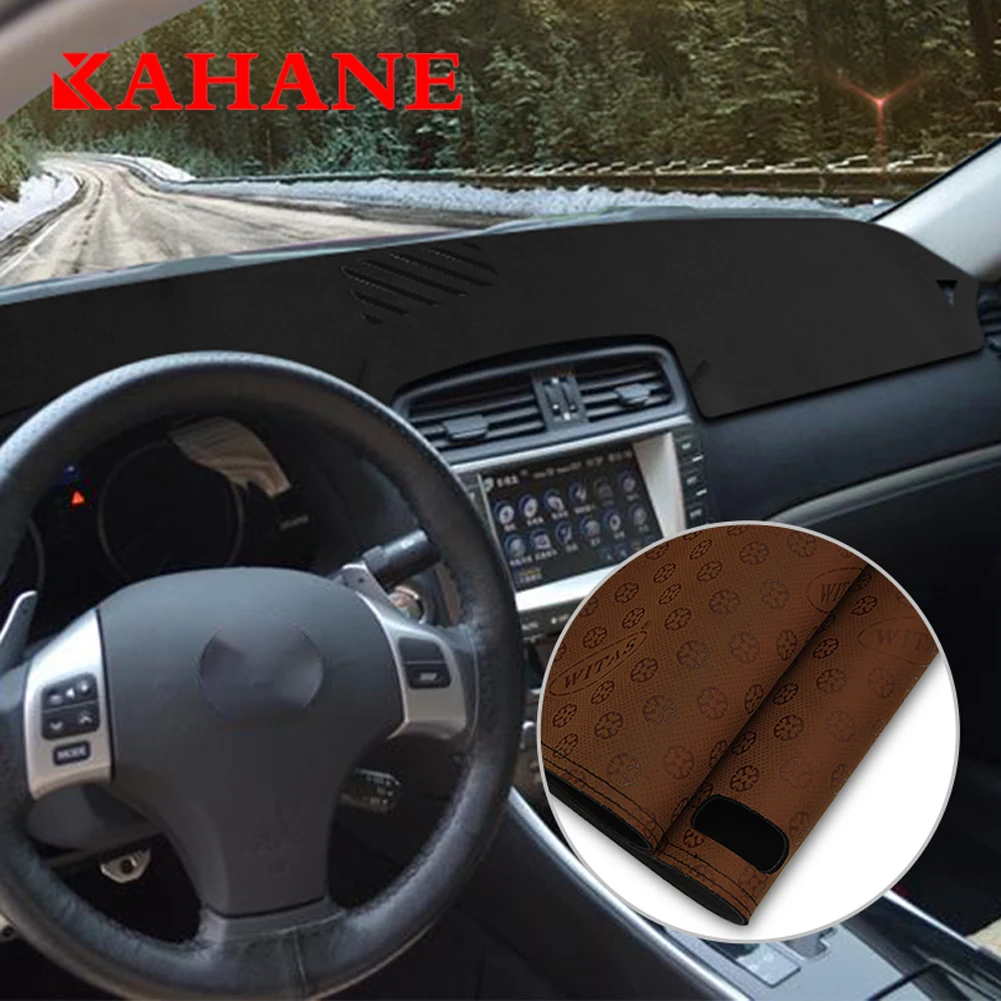 

1PCS Car Interior Leather Dashmat Dash Mat Black For Lexus IS250 IS350 2006-2011 Dashboard Cover Pad Car Lexus Accessories