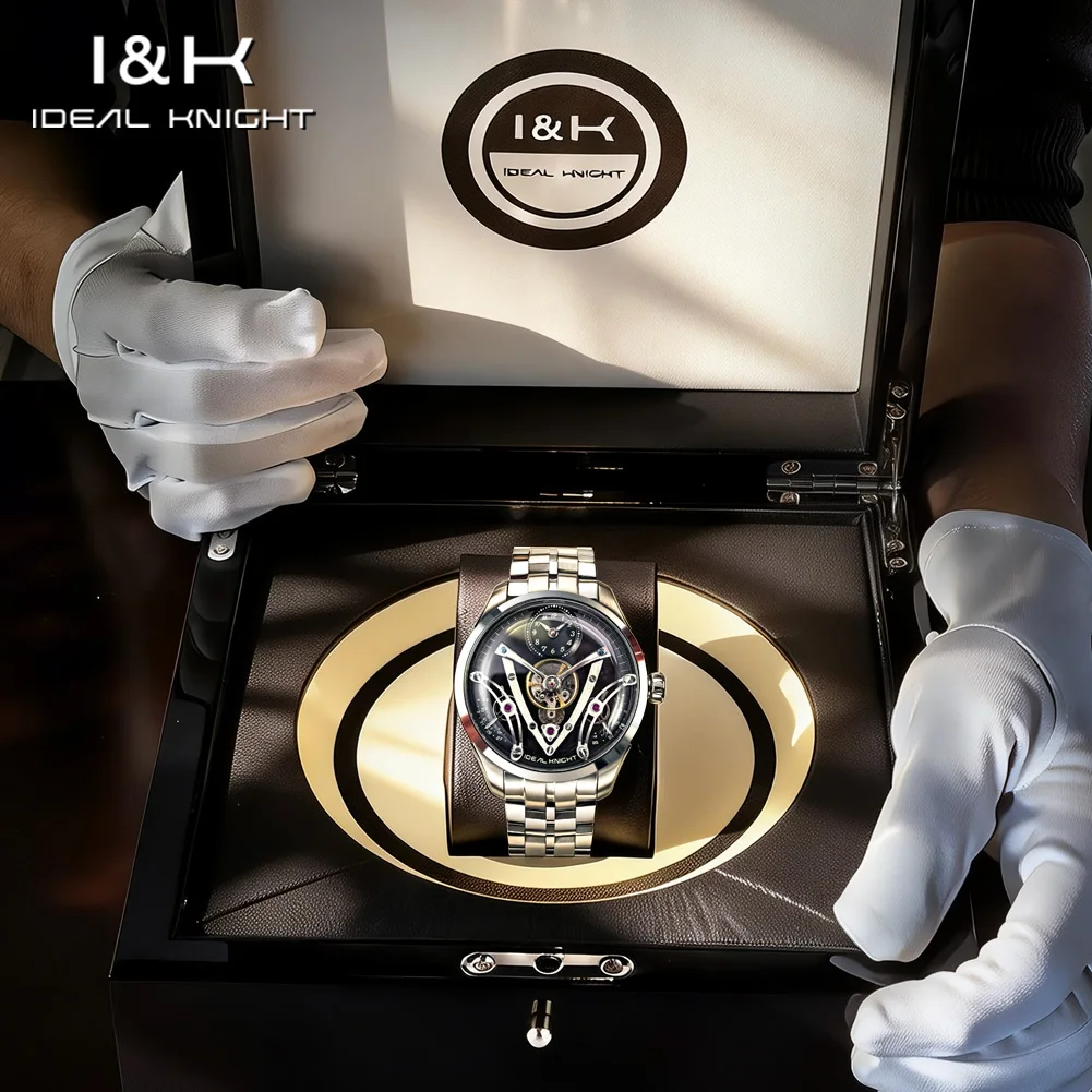 IDEAL KNIGHT 6821 Brand original authentic watches for man luxury Gift Box Luxury gift hollow automatic mechanical men's watch