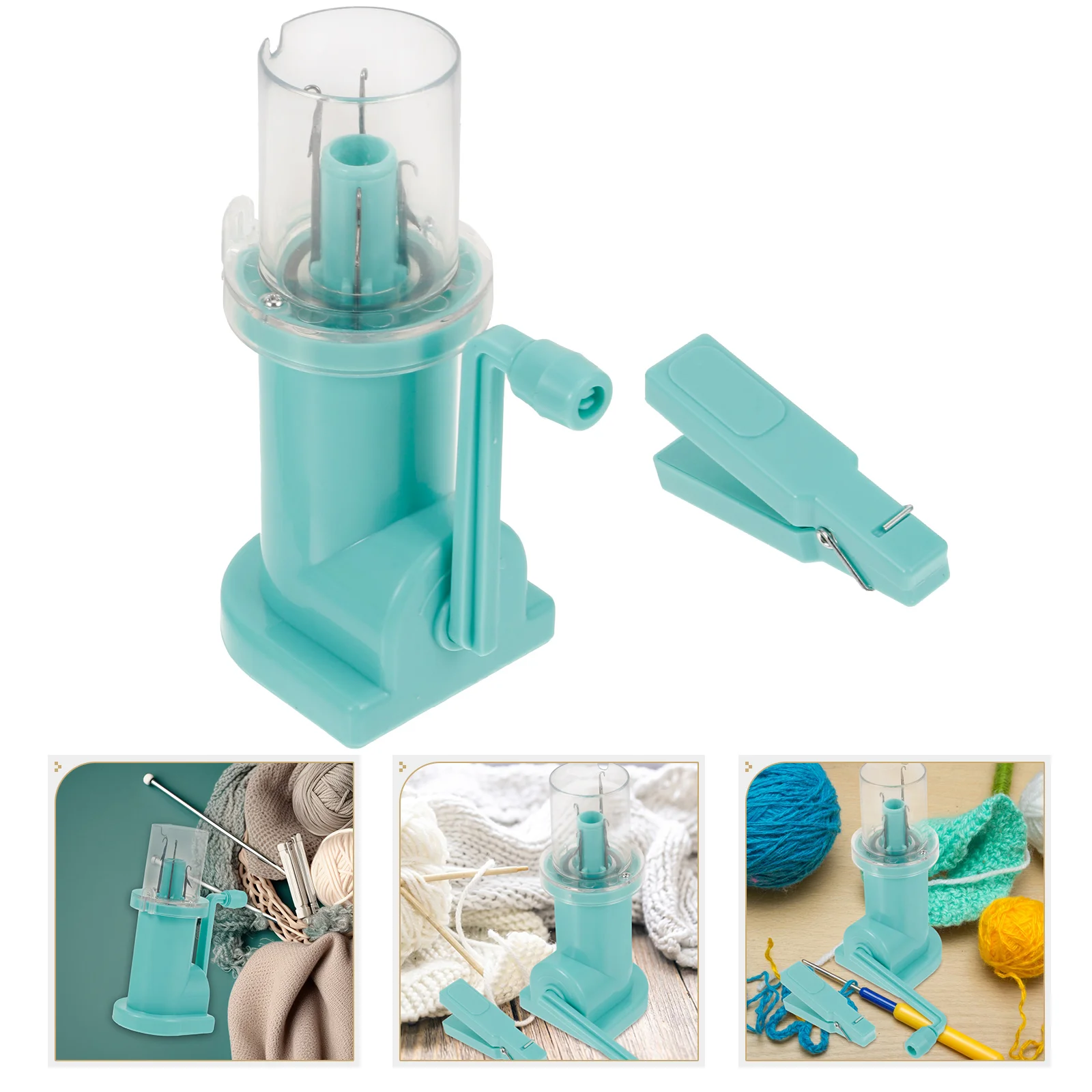 

Mini Knitting Mill Hand Operated DIY Machine Plastic Spool Knitter Craft Tool for Clothing Hats Decor Knitting Mill