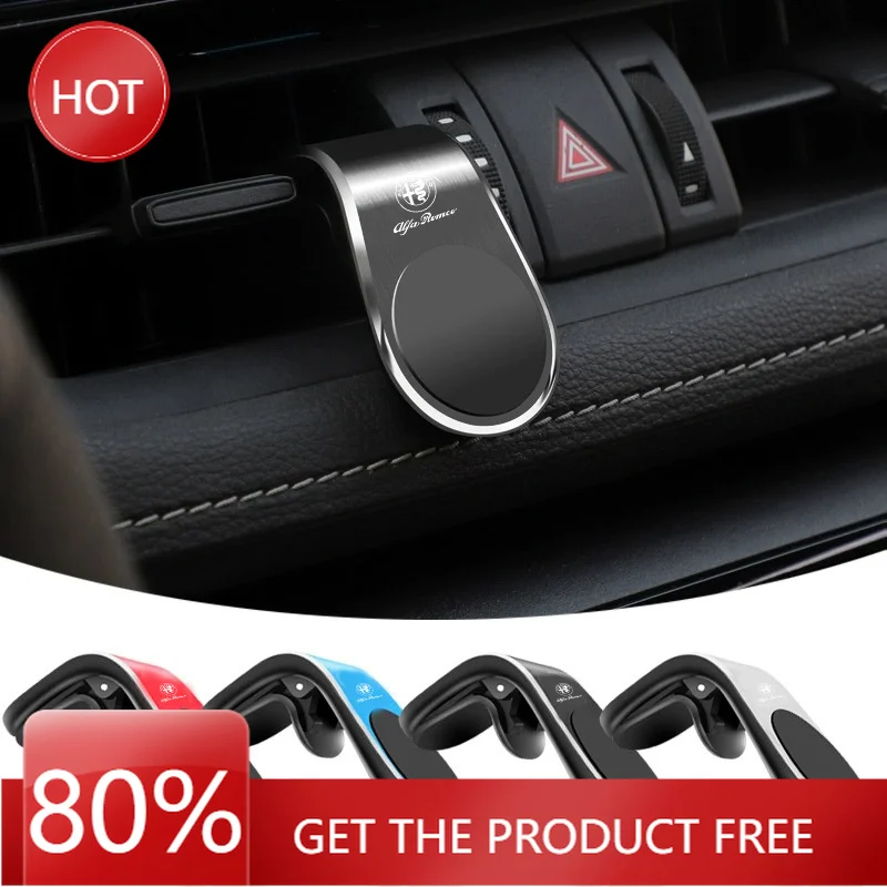 Hub Caps Magnetic Car Phone Holder Wireless Charger Stand For Alfa Romeo 159 Giulietta Giulia 147 Mito 156 GT Stelvio F1 Brera V view 2