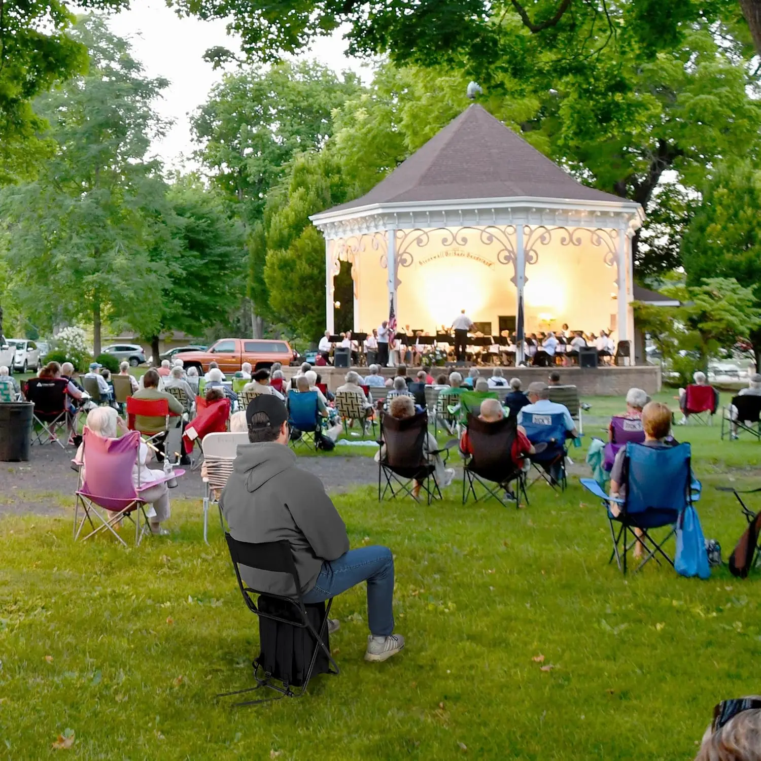 كرسي صيد الجليد قابل للطي مع مبرد، سعة 225 رطلاً، كرسي حقيبة ظهر محمول للتخييم وصيد الأسماك والصيد والخلف #5