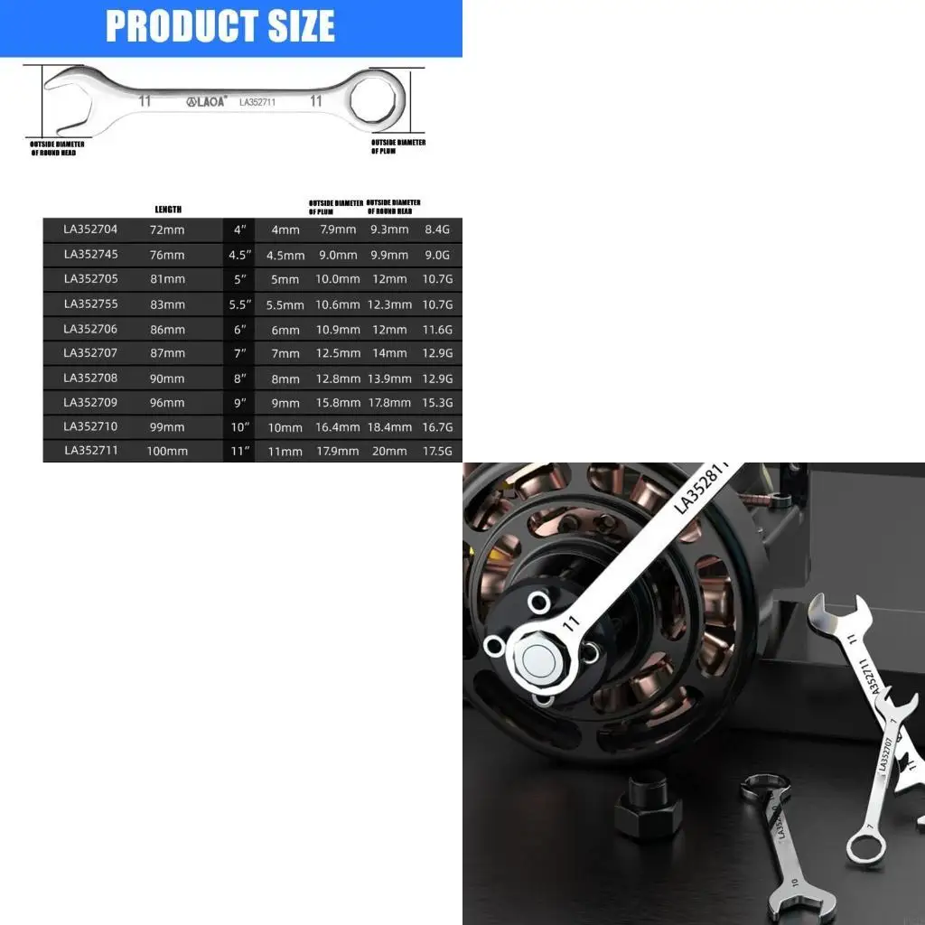 

P82E 8/10 Piece Lightweight Wrench Set for Convenient Use In Various Repair Scenario