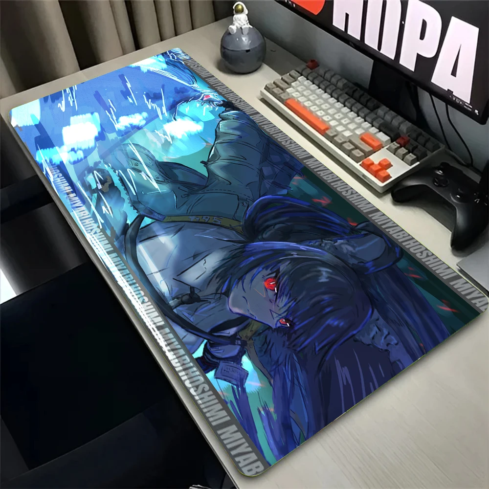 Mouse Pad Laptop Speed Gamer Anime Keyboard Pad Zenless Zone Zero Cute Mousepad PC Fox Girl Hoshimi Miyabi Kawaii Desk Mouse Mat