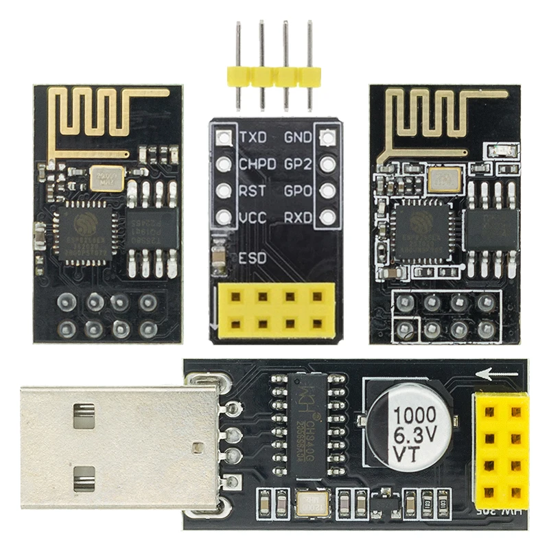 1PCS USB to ESP8266 WIFI module ESP-01 ESP-01S USB adapter board WIFI wireless communication microcontroller development