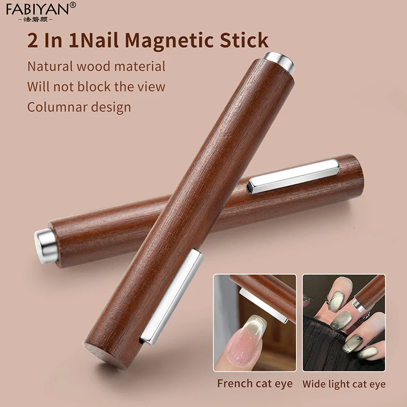 3 In 1 Detachable Cat Eye Nail Magnet Stick Cylindrical Hexagonal Nail Glue Magnet Nail Art Design Glitter Effect Manicure Tools