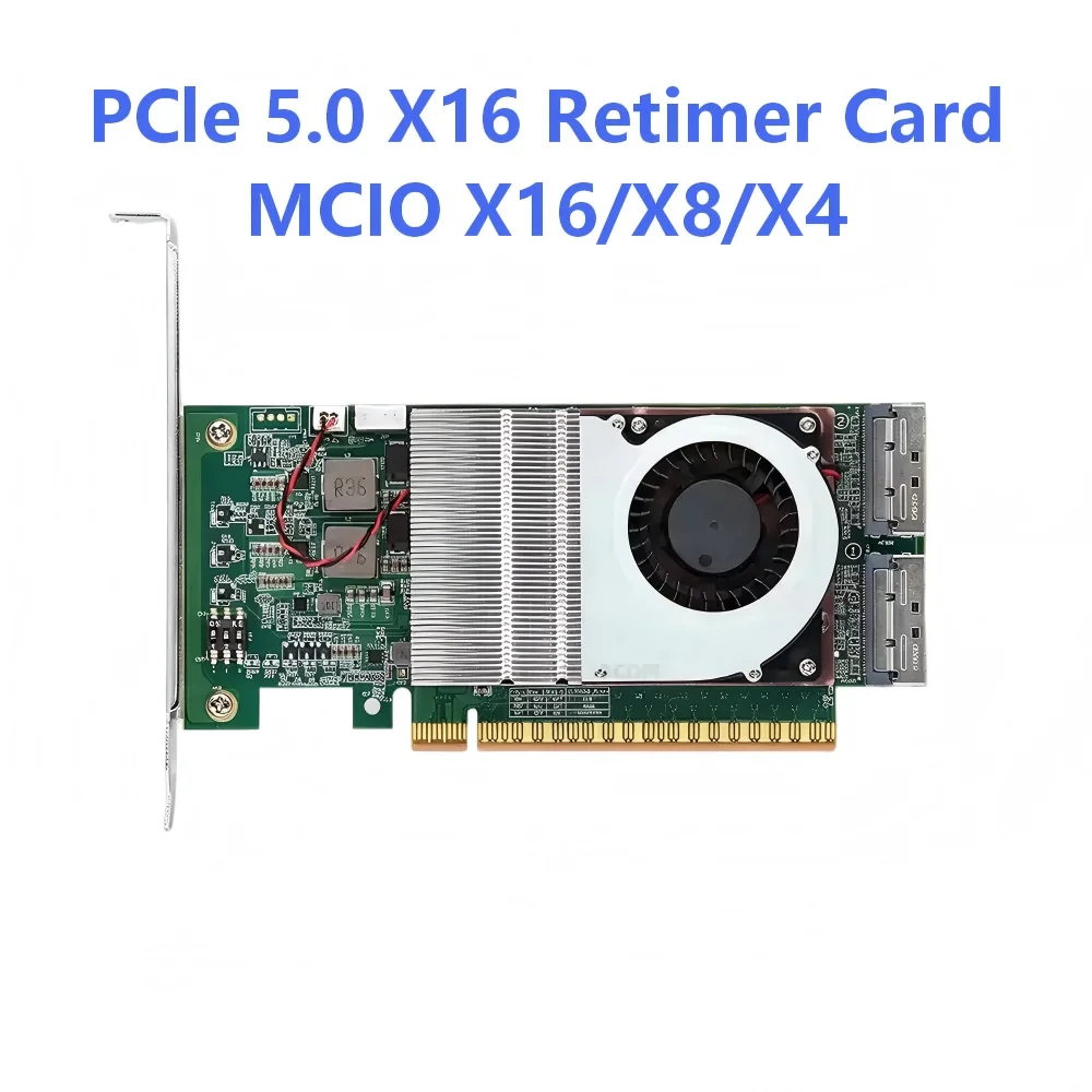 Installation Instructions:  Check that the PCIe 5.0 Retimer card is compatible with the PCIe slot on the motherboard. The Retime