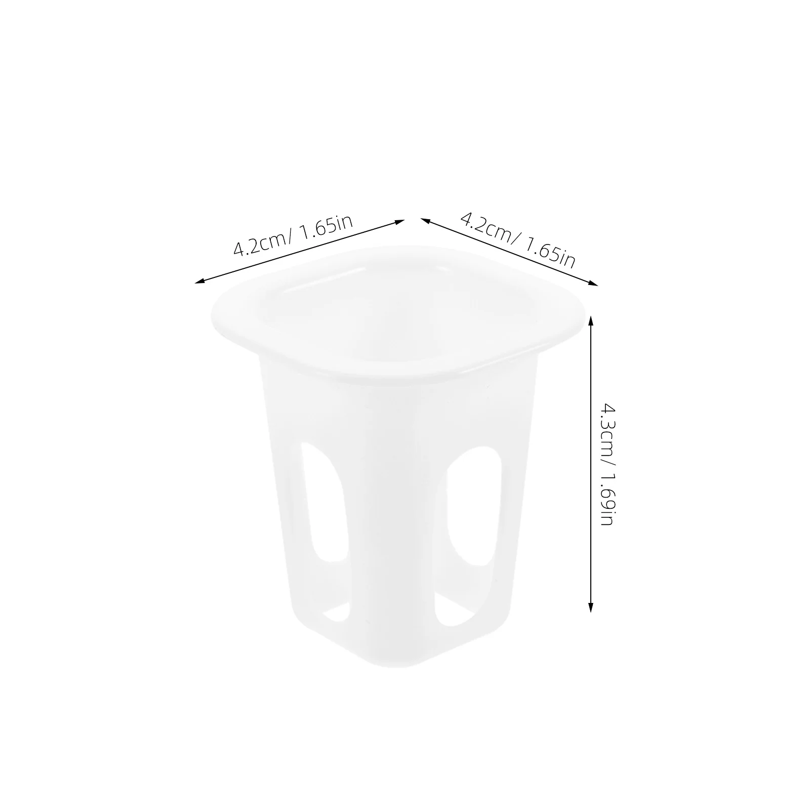 Cestas de plantio hidropônico de plástico pp quadrado, 50 peças para orquídeas, tomates, pimentas, vasos de cultura sem solo, copos de cultivo de vegetais