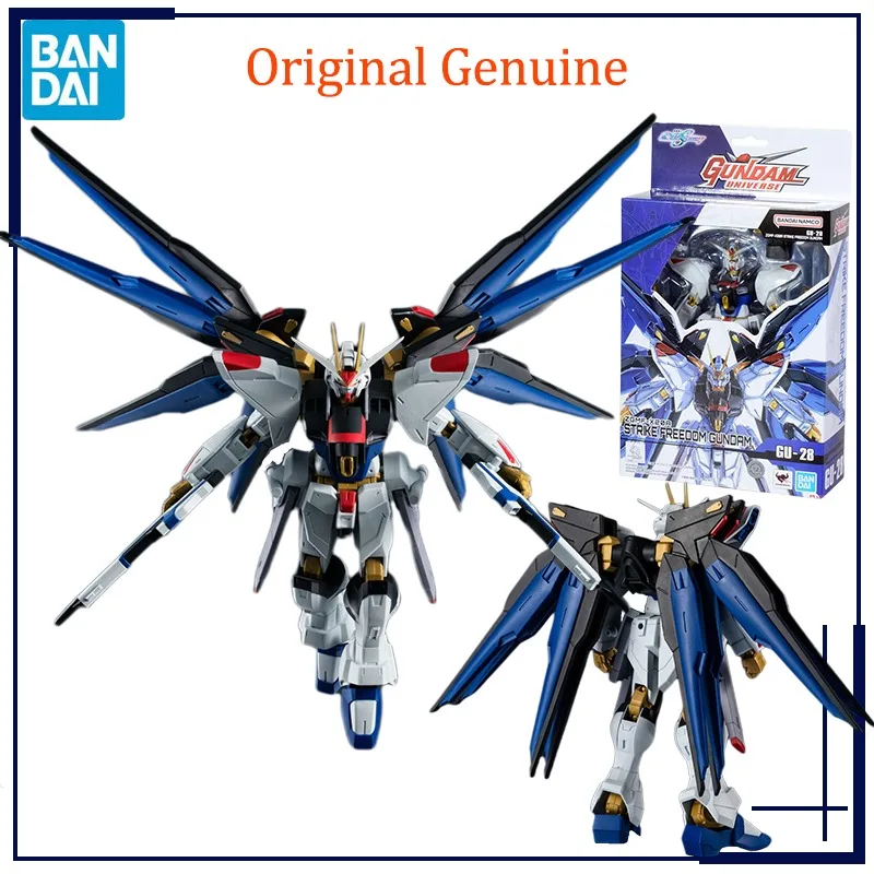 Original Genuine Bandai Anime Gundam Universe 28 ZGMF-X20A STRIKE FREEDOM Assembly Model Toys Action Figure Gifts Collectible