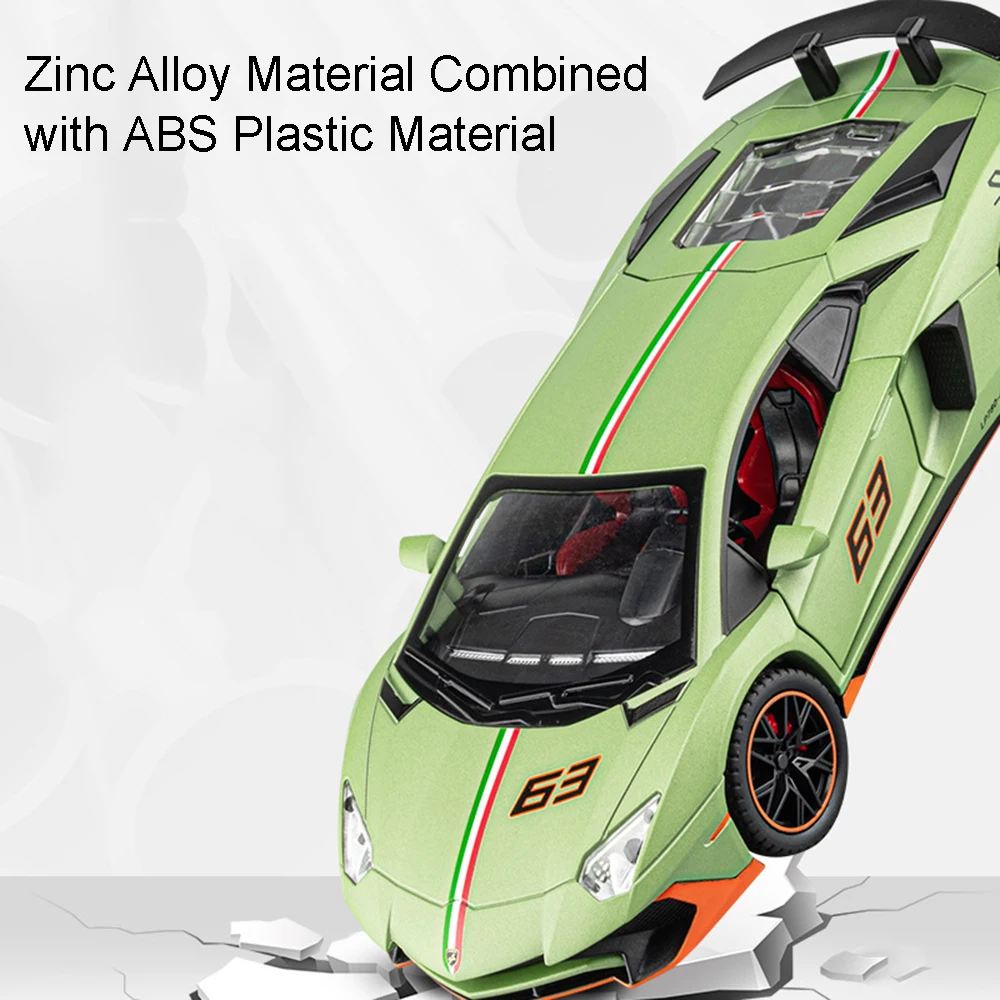 1:22 LP780 VENOM ミニチュア スーパーカー おもちゃ モデル 合金 ダイキャスト サウンド ライト ドア開閉 プルバック コレクション スポーツカー 子供向けギフト