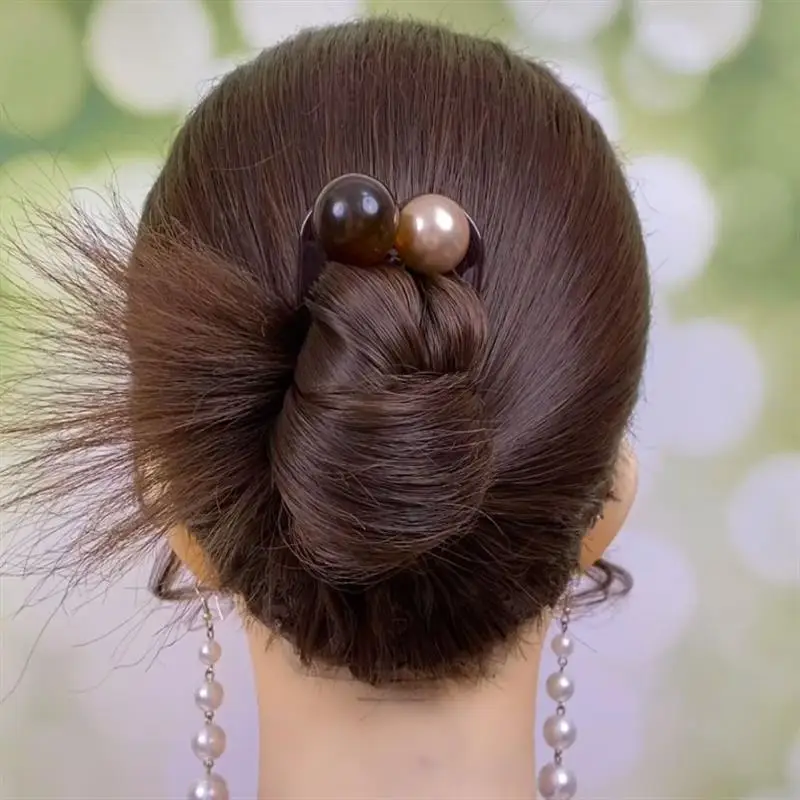 

Новинка 2025, простая U-образная заколка для волос в стиле ретро, расшитая бисером, женская высококачественная заколка для волос, летняя персональная булочка, аксессуары для волос