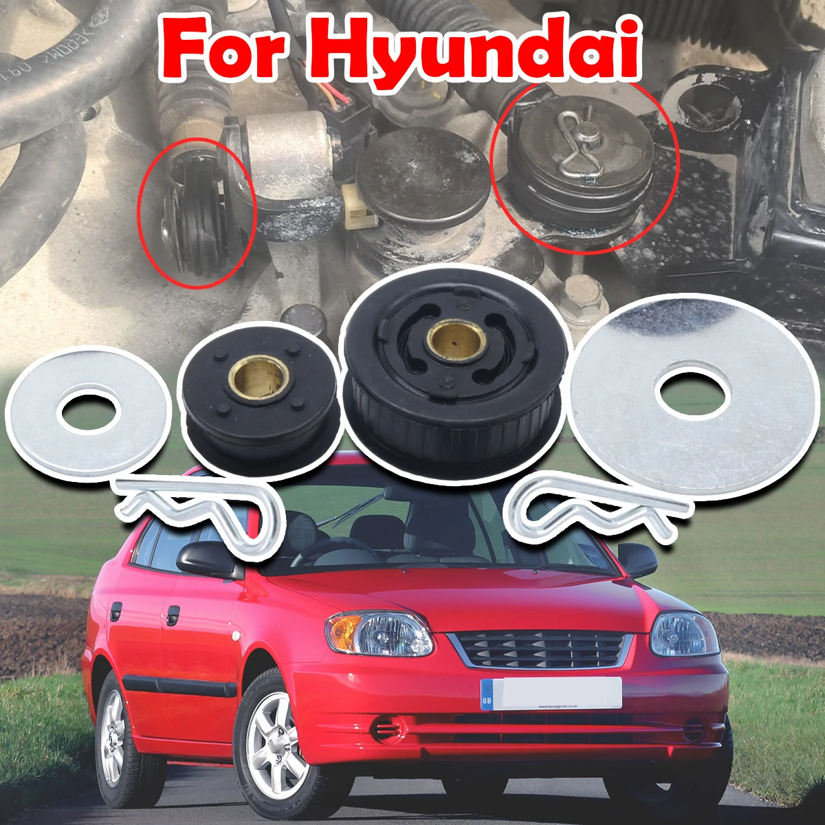 

For Hyundai Verna Accent Verna H100 Manual Transmission Gear Shift Cable Shifter Linkage End Replace Bushing Kit Car accessories