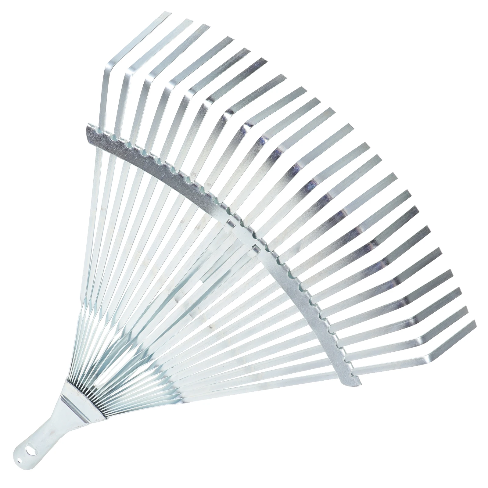 

Telescopic Electroplating Grass Rake 22 Teeth Steel Garden Leaves Lawn Yard Replacement Durable Metal Rake Adjustable Gardening