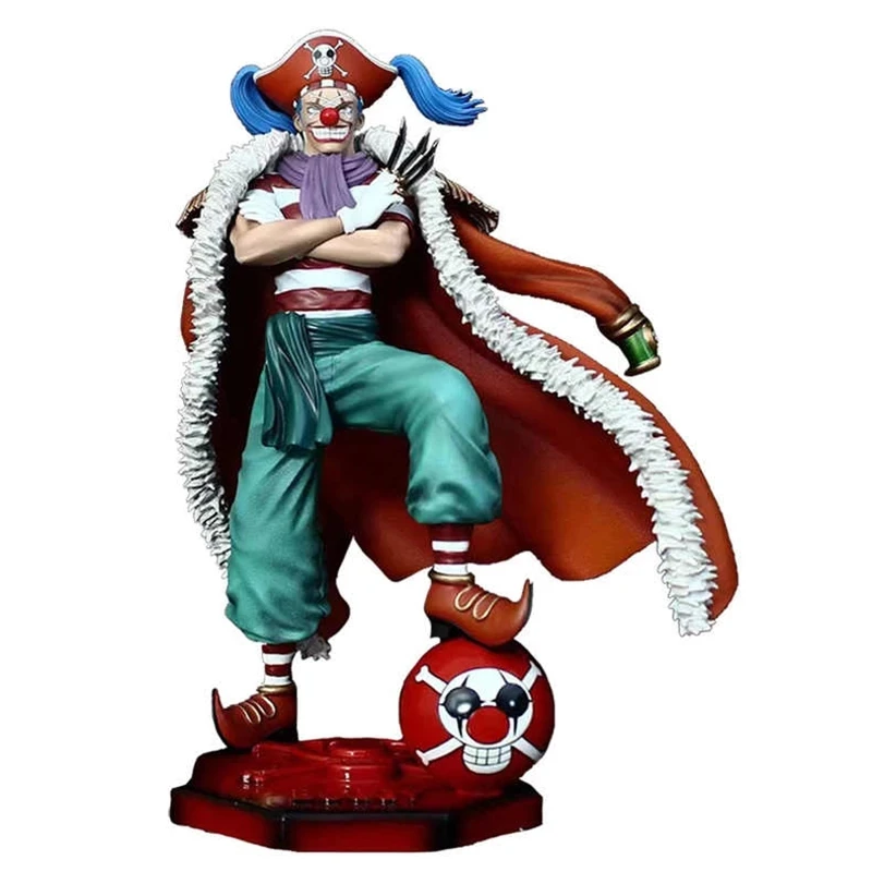 

25cm GK Stampede Douke No Buggy Action Figure Anime One Piece Oka Shichibukai The Grandline Men PVC Model Toy Gift Luffy