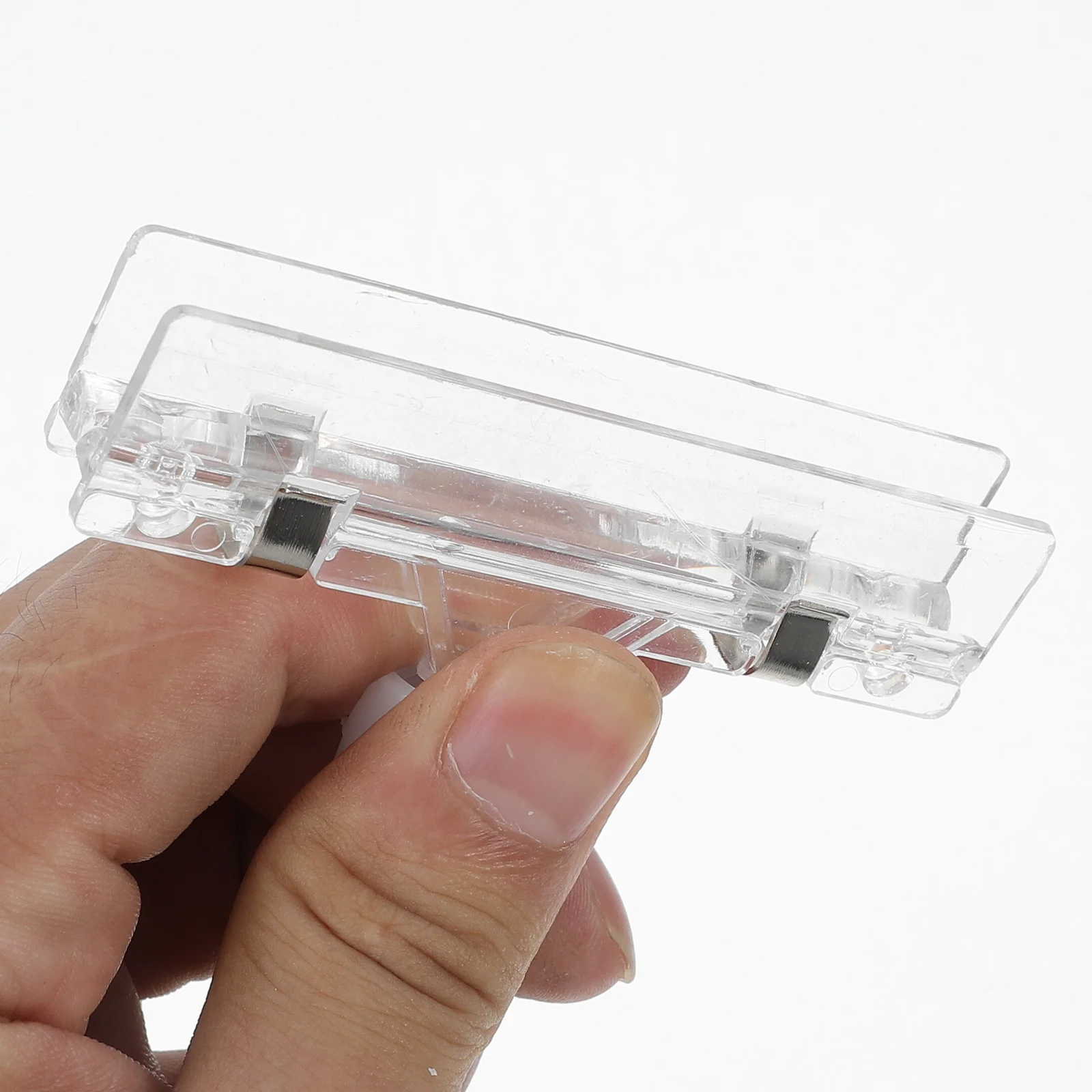 6-teiliges Etikettenklammern mit rundem Scheibenständer, durchsichtiger Kunststoff, Schilderhalter für Einzelhandelsgeschäfte, Verkaufsschilder, Display, Abs, Preiskartenhalter, vertikal