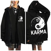 KPOP el 4o álbum KARMA FELIX HAN BANGCHAN CHANGBIN HYUNJIN SEUNGMIN LEE KNOW Zip Up mujeres/hombres Sudadera con capucha ropa de pareja