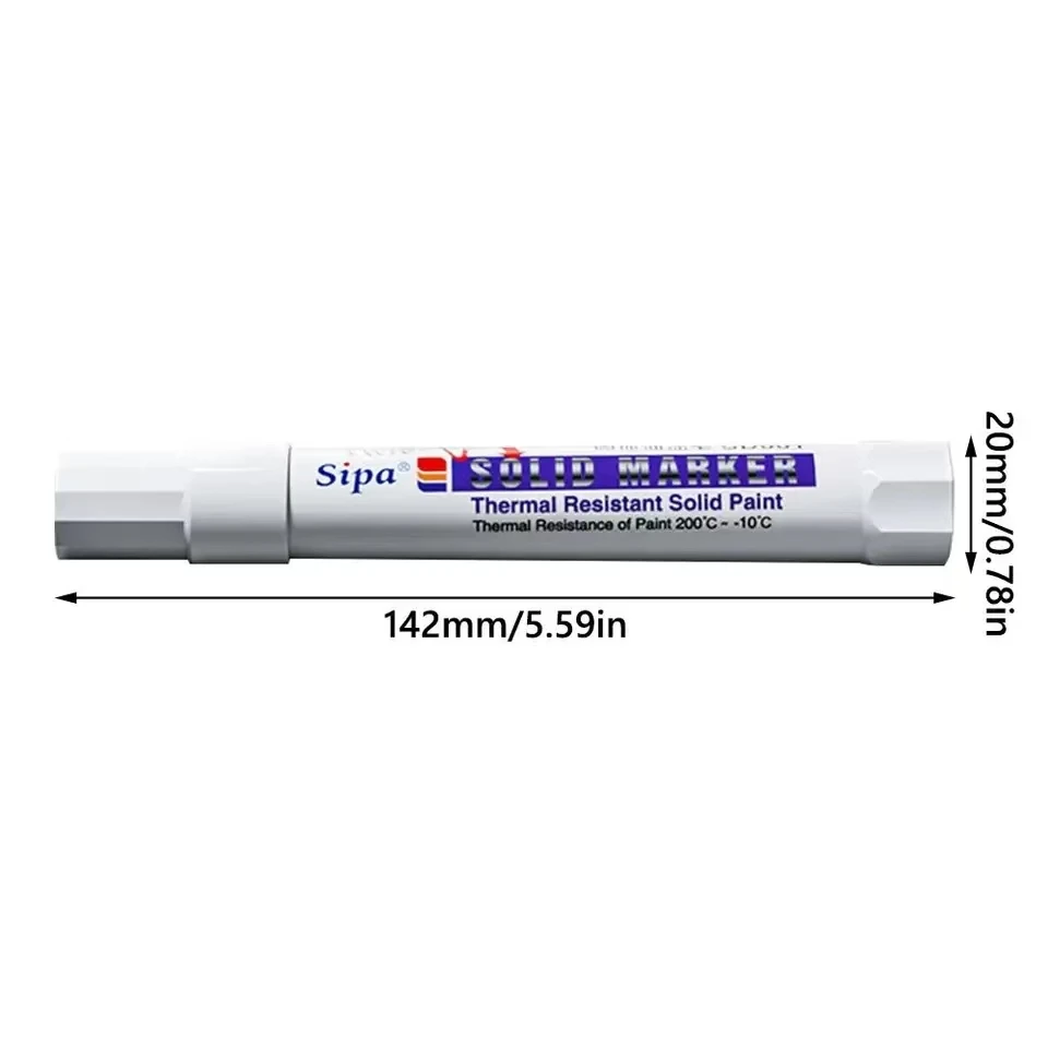 Solid Paint Marker Oil-based Ink Waterproof High Temperature Resistant for Writing Marks on Metal Wood Plastic Glass Stone