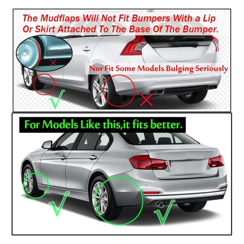 Reliable Car Mud Flaps Splash Guards Mudguard For-BMW 3 5 7 Series E30 E46 E90 E91 E92 E93 E60 F10 F11 G30 E38 E65 F01