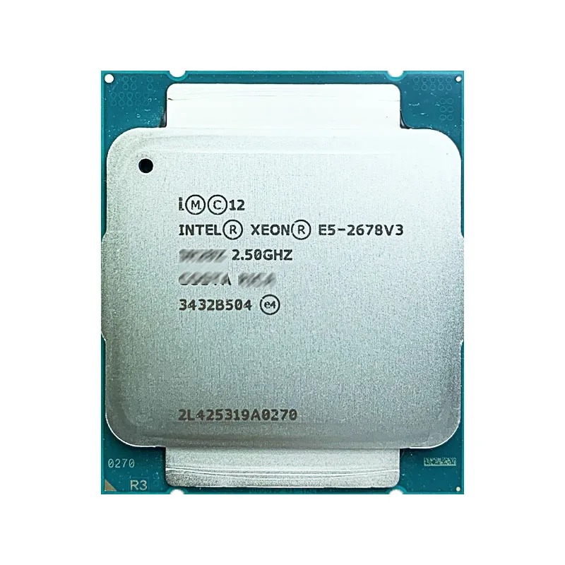 

Intel Xeon Б/у E5 2678 V3 E5-2678V3 2,5 ГГц Двенадцатиъядерный Двадцать четырехпоточный процессор 30 МБ 120 Вт LGA 2011-3