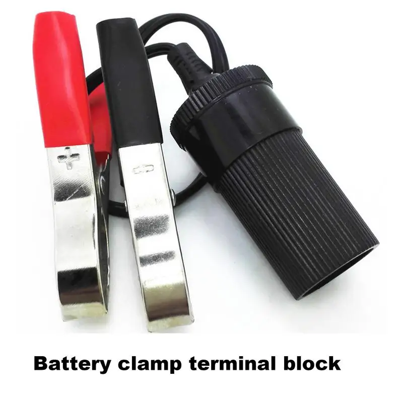 Car Battery Alligator Clips Adapter To Plug Socket 12V/24V Lighter Socket Adapter Safe Efficient Device ChargingLighter Supplies