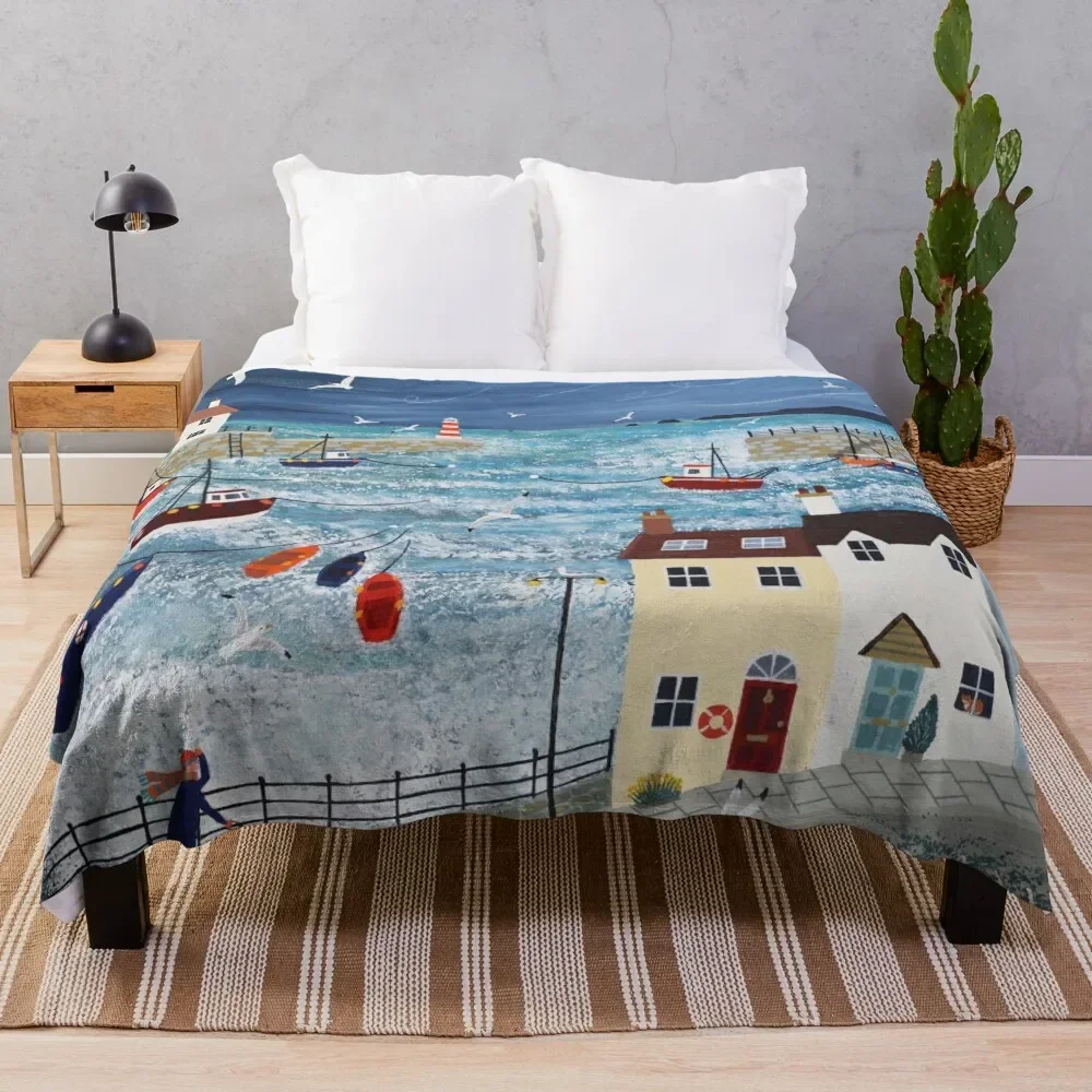 

Stormy Harbour Throw Blanket Weighted cosplay anime for sofa Blankets For Bed Hairys Blankets